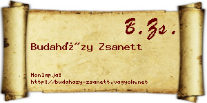 Budaházy Zsanett névjegykártya